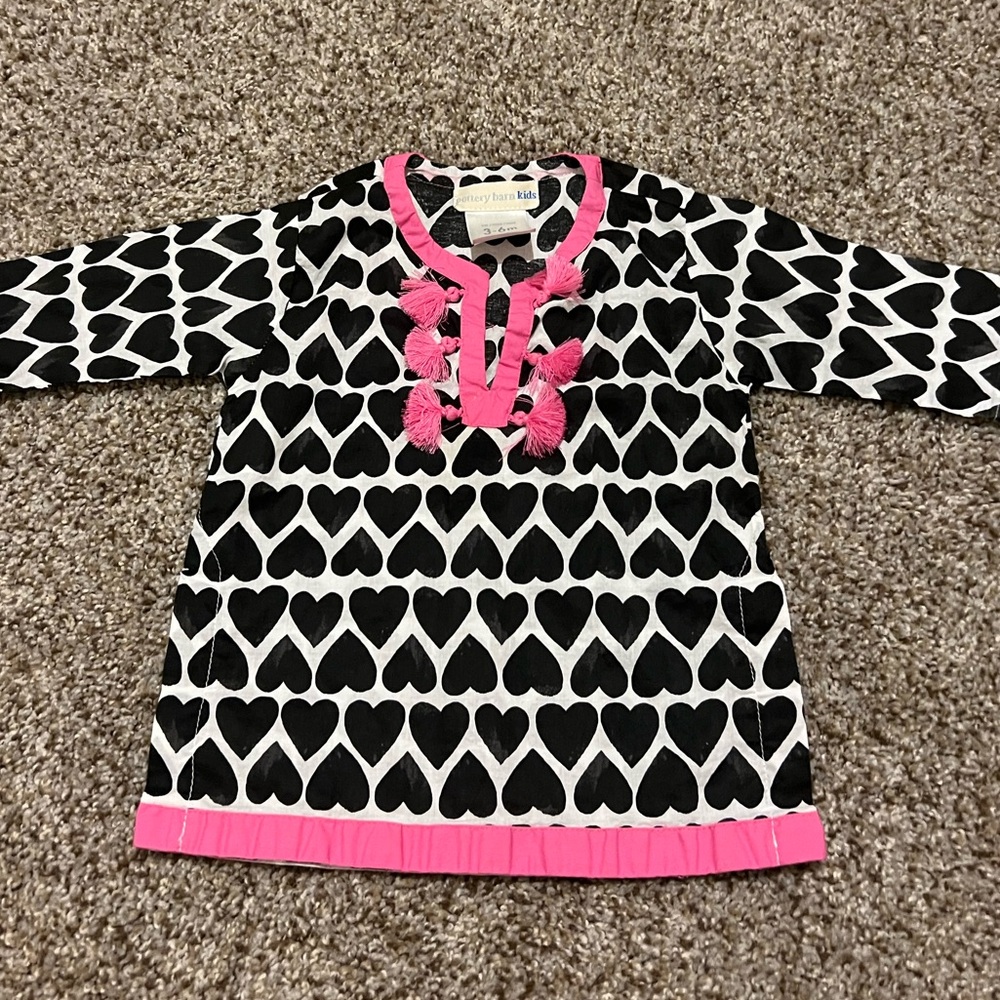 Pottery Barn Kids baby caftan 3-6 NWOT